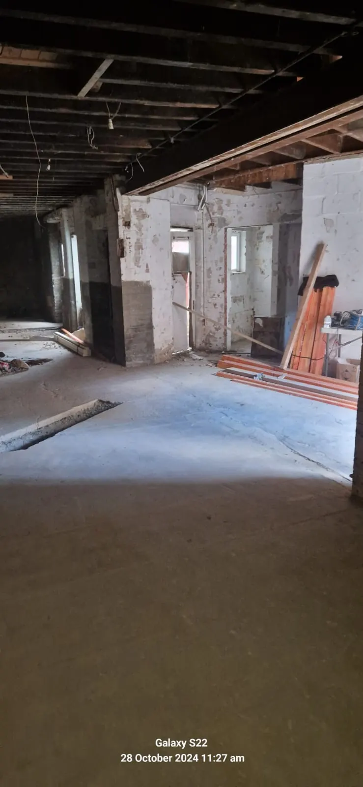 Kilbourn Street interior stripped back during early refurbishment