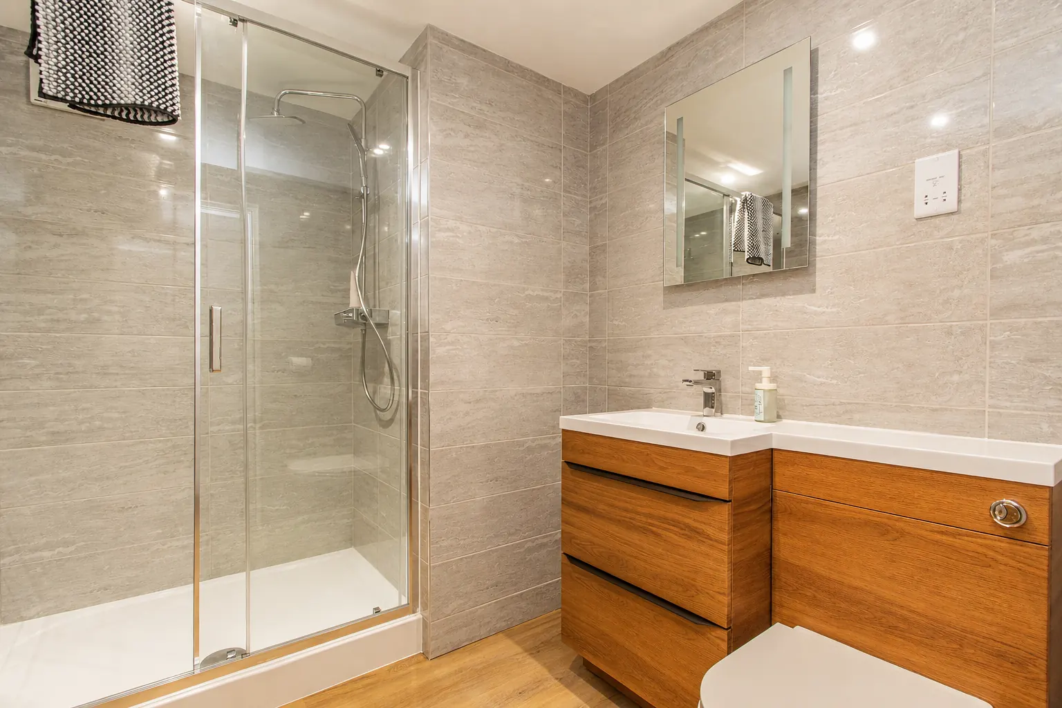 Finished en-suite shower room at Kilbourn Street