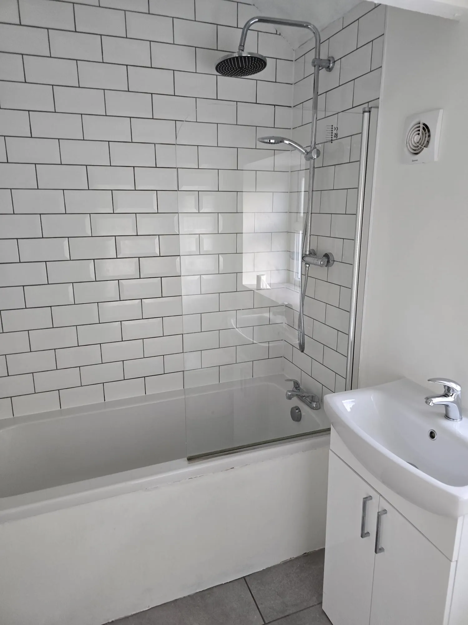 Main Street bathroom after cleaning